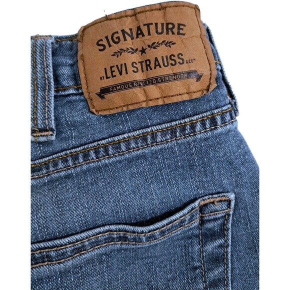 Levi’s Mens 38x32 Blue Jeans Straight Fit Pants Denim Faded Distressed - Picture 9 of 11